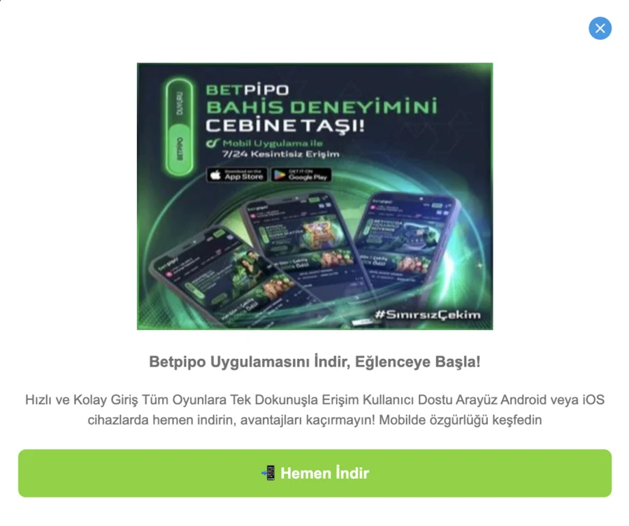 Betpipo bonus kampanya
